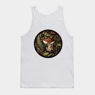 Mushroom, plants and insects pattern Tank Top